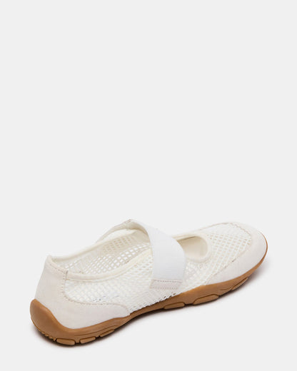 Steve Madden BANKS White Mesh Velcro Mary Jane Women's Sneaker