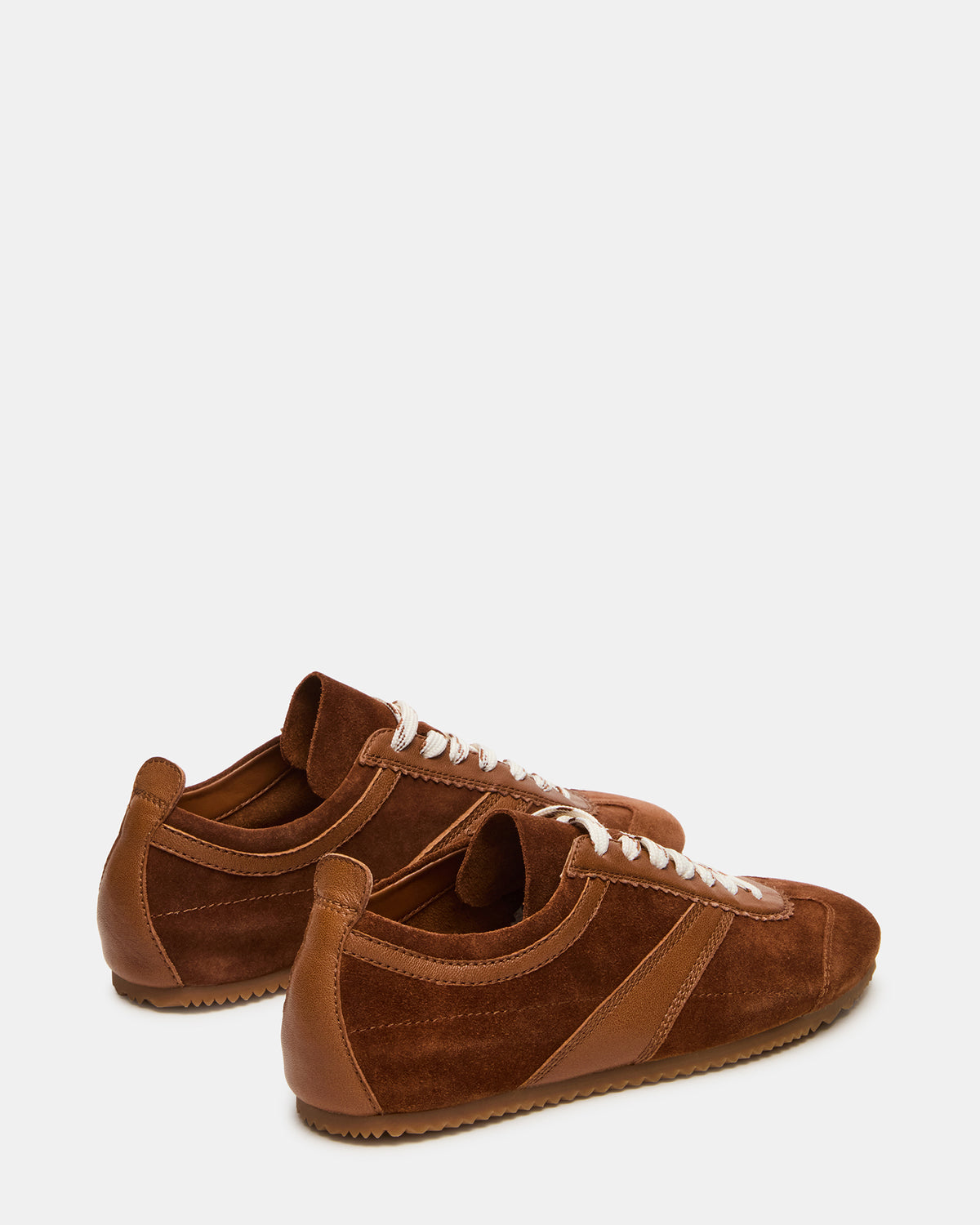 Steve Madden JAYE Chestnut Suede Low-Top Lace-Up Women's Sneaker