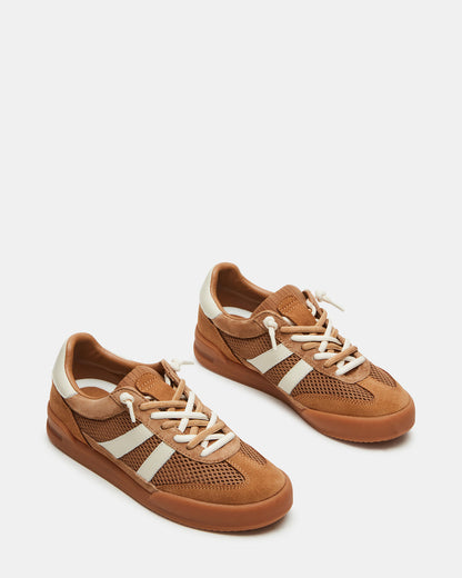 Steve Madden VERDICT Tan Multi Women's Lace-Up Sneaker
