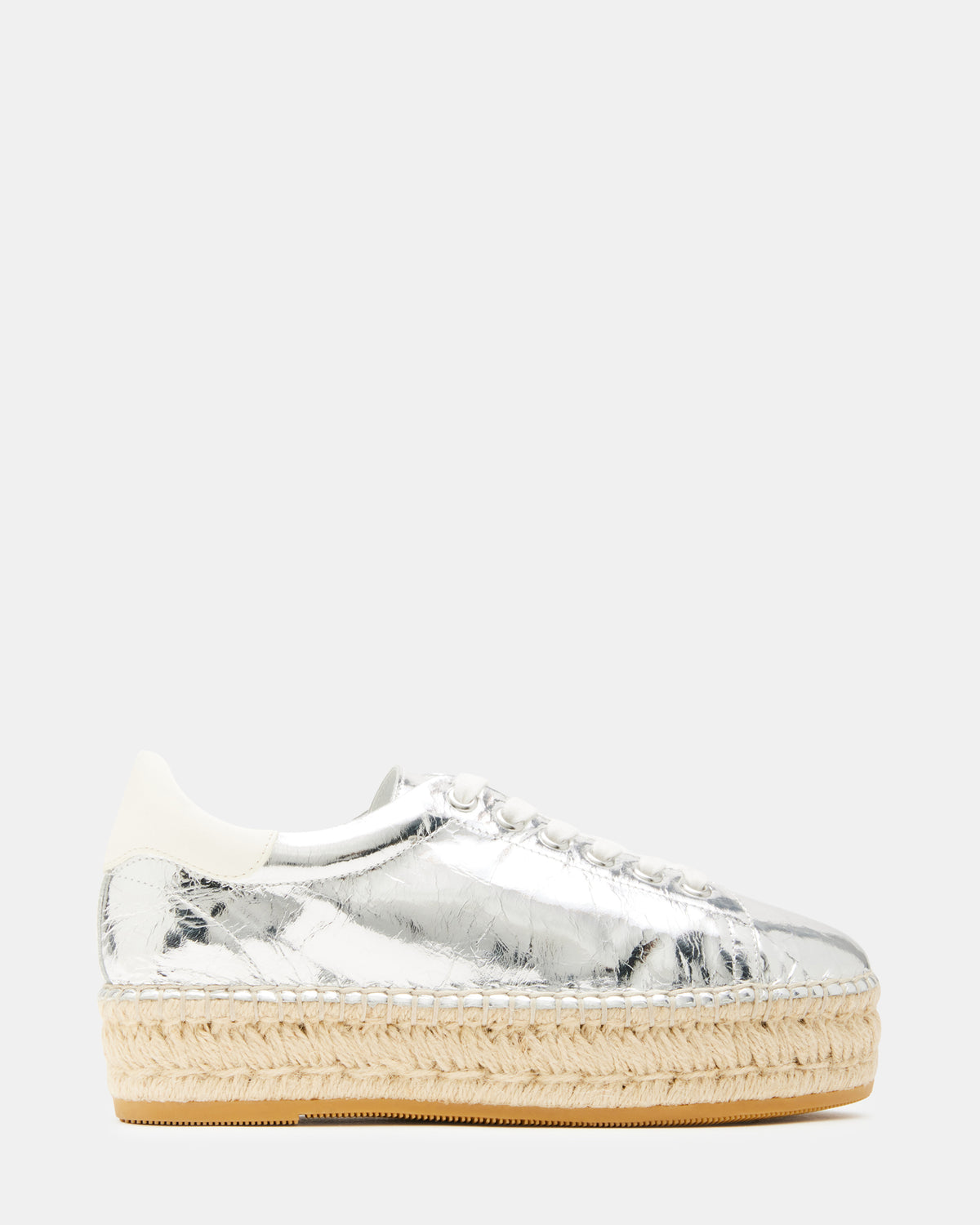 Steve Madden BECKY Silver Multi Women's Espadrille Platform Casual Sneakers