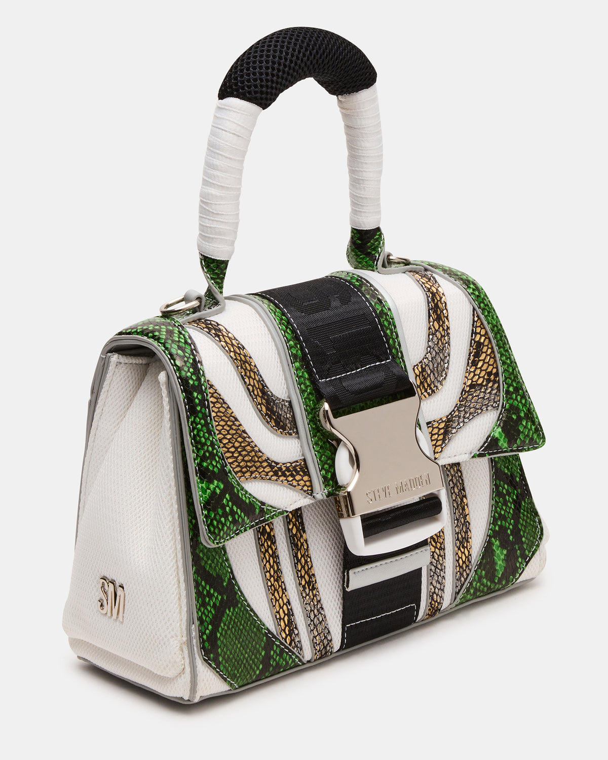 Steve Madden VIPER SNEAKER & DIEGO BAG GREEN METALLIC BUNDLE