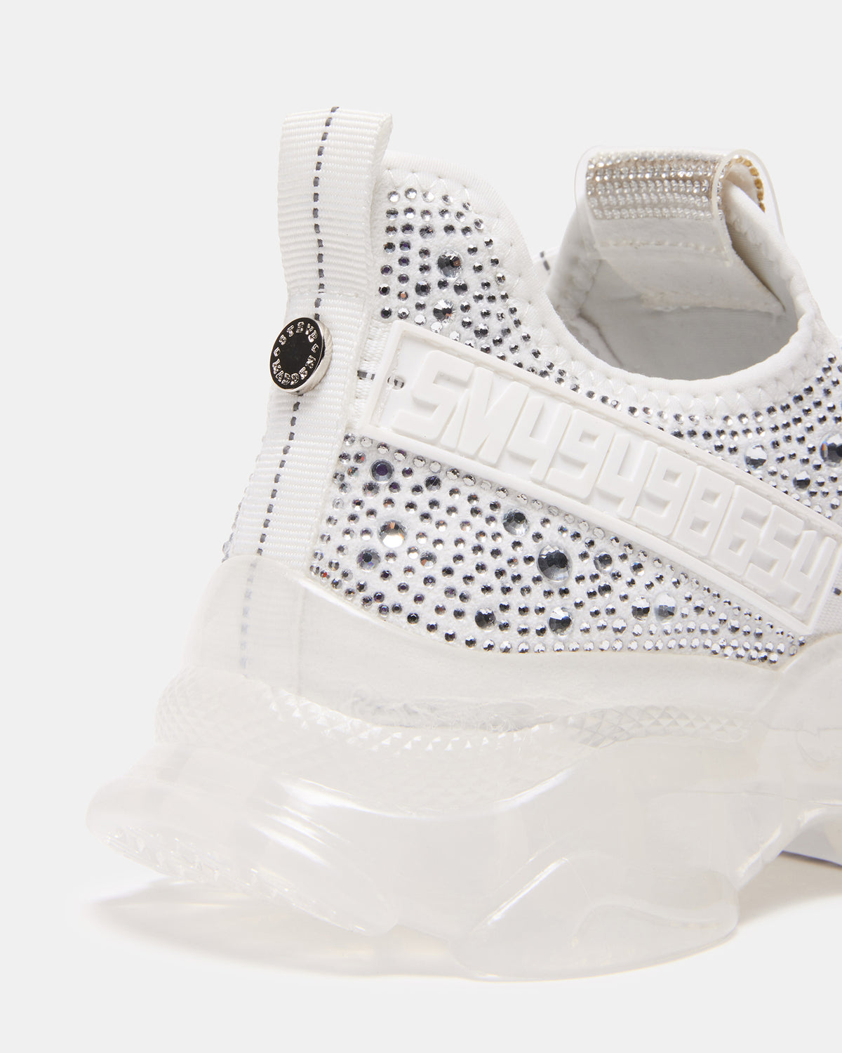 Steve Madden MAXIMA White Rhinestones Sneakers | Women's Sneakers