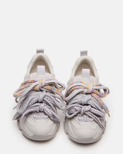 Steve Madden PRYCE Grey Low-Top Lace-Up Chunky Platform Women's Sneaker