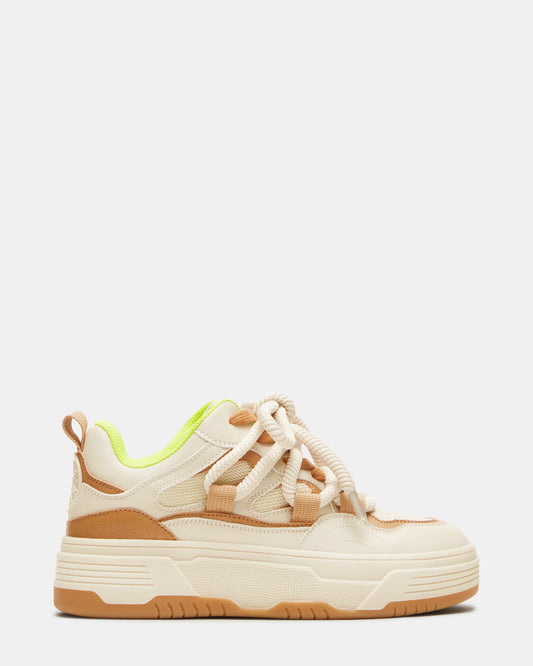 Steve Madden BOOMER Tan Multi Platform Chunky Sneaker | Women's Sneakers