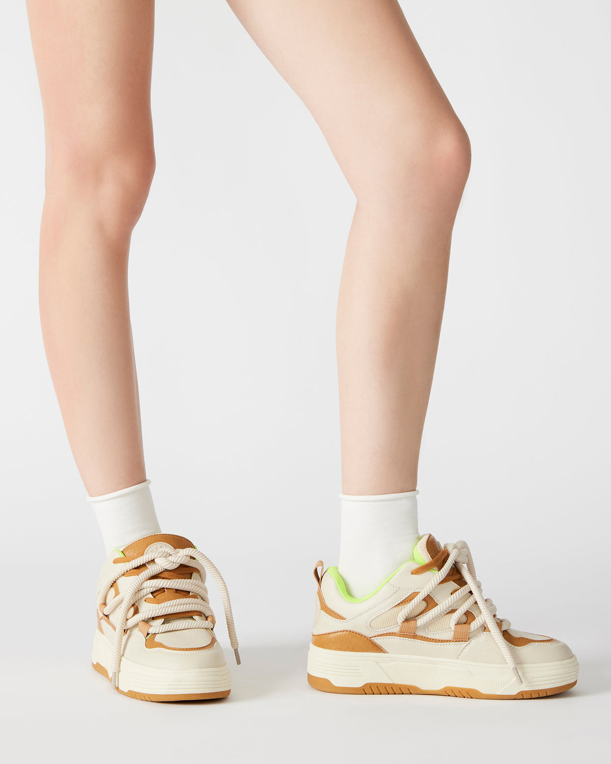 Steve Madden BOOMER Tan Multi Platform Chunky Sneaker | Women's Sneakers