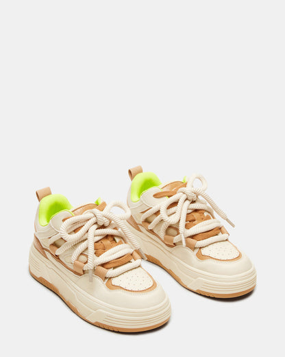 Steve Madden BOOMER Tan Multi Platform Chunky Sneaker | Women's Sneakers