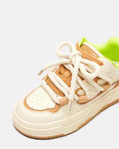 Steve Madden BOOMER Tan Multi Platform Chunky Sneaker | Women's Sneakers