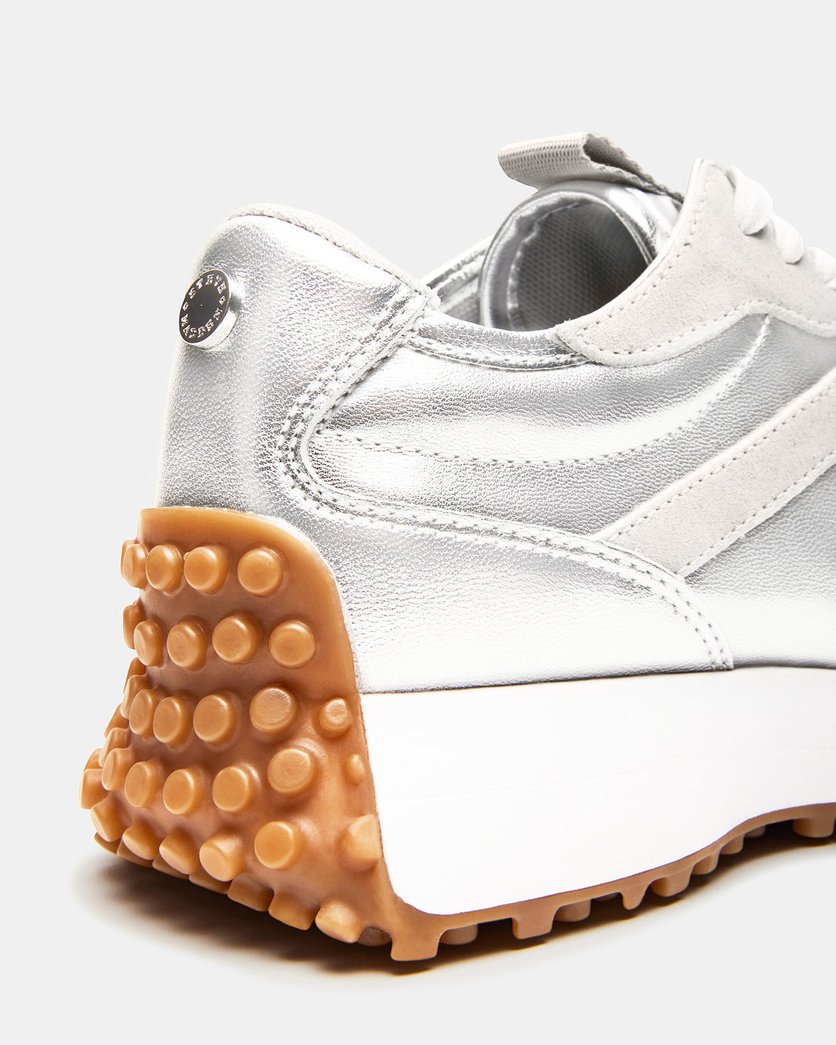 Steve Madden CAMPO Silver Lace-Up Women's Sneaker