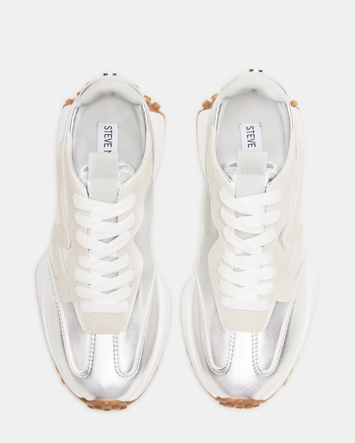 Steve Madden CAMPO Silver Lace-Up Women's Sneaker