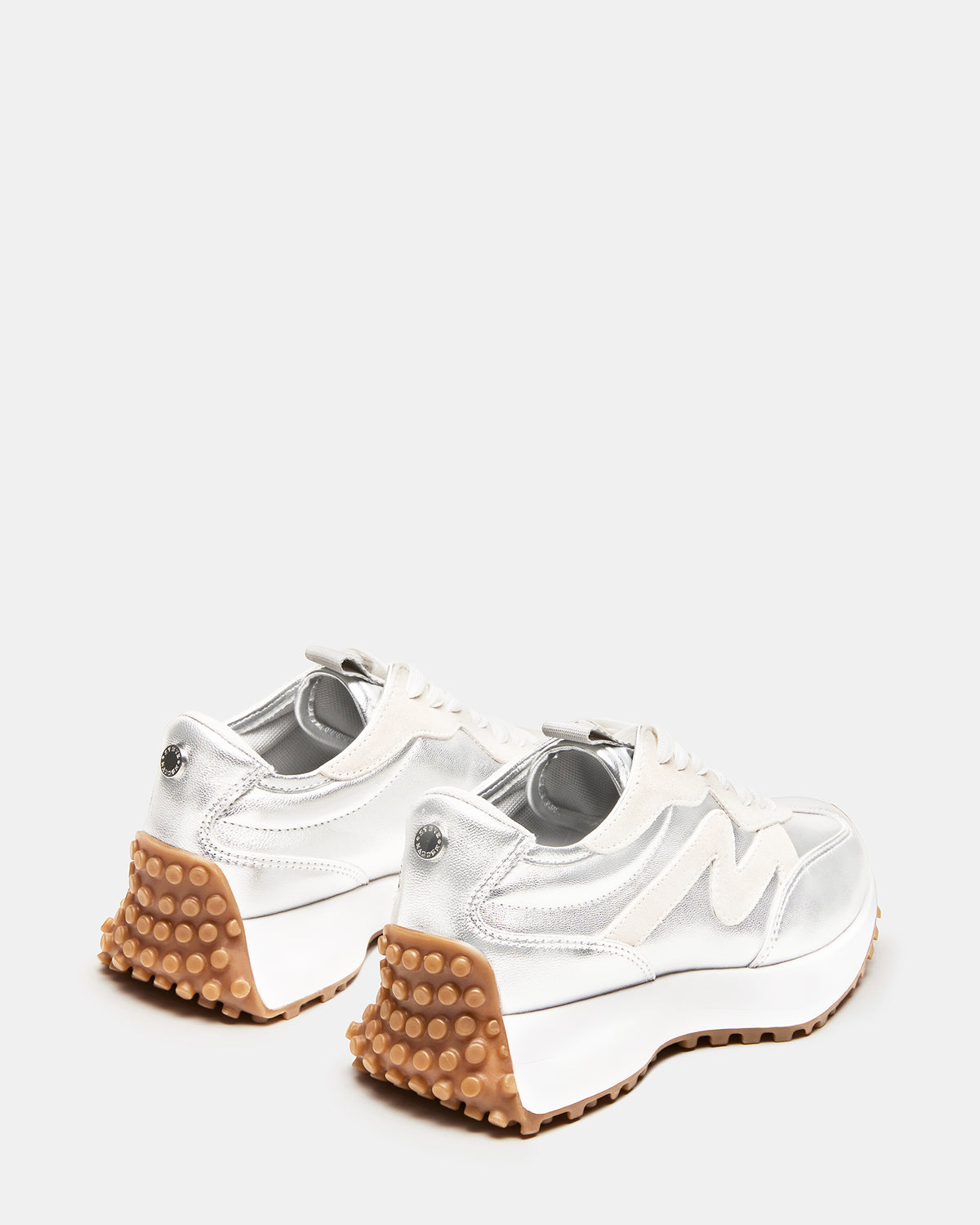 Steve Madden CAMPO Silver Lace-Up Women's Sneaker