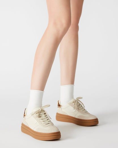 Steve Madden DODGE Bone Multi Low-Top Platform Women's Sneaker