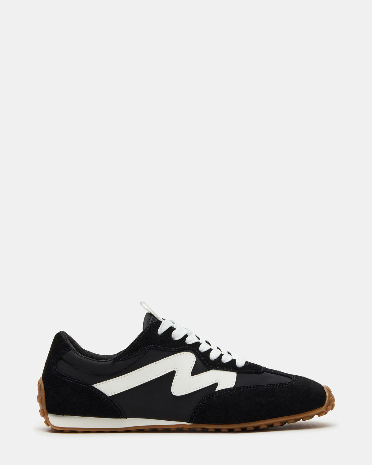 Steve Madden CASPER Black/White Low-Top Lace-Up Women's Sneaker