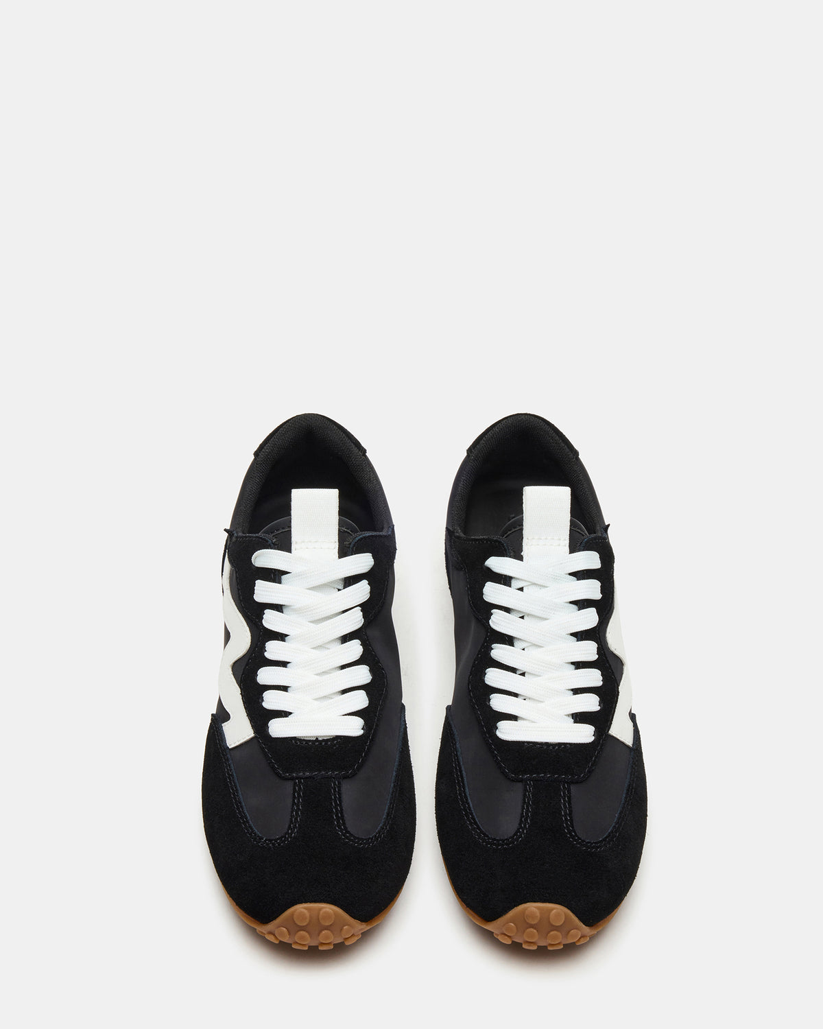 Steve Madden CASPER Black/White Low-Top Lace-Up Women's Sneaker