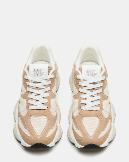 Steve Madden SEBI Taupe Multi Low-Top Lace-Up Women's Sneaker