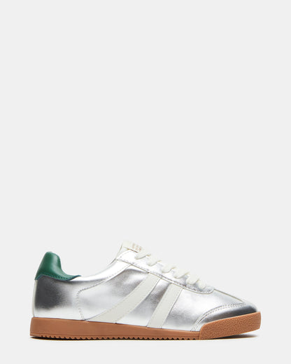 Steve Madden HUDSIN Silver Multi Women's Lace-Up Low-Top Sneaker