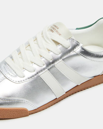 Steve Madden HUDSIN Silver Multi Women's Lace-Up Low-Top Sneaker