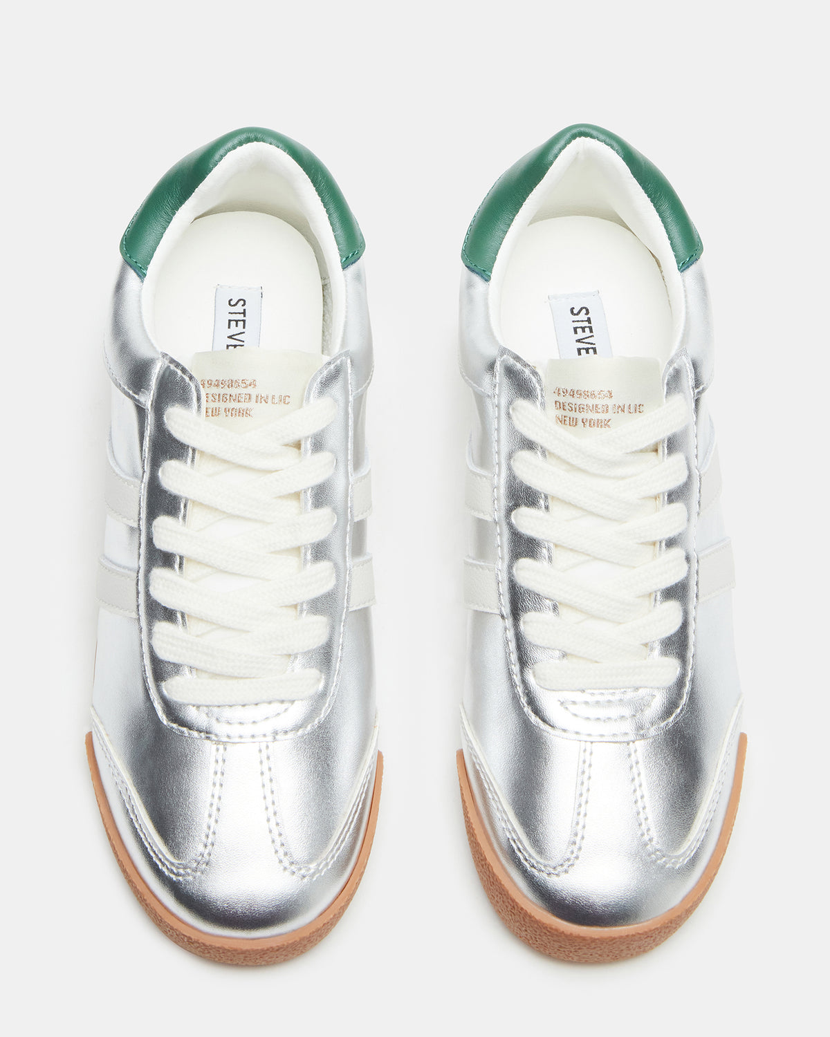 Steve Madden HUDSIN Silver Multi Women's Lace-Up Low-Top Sneaker
