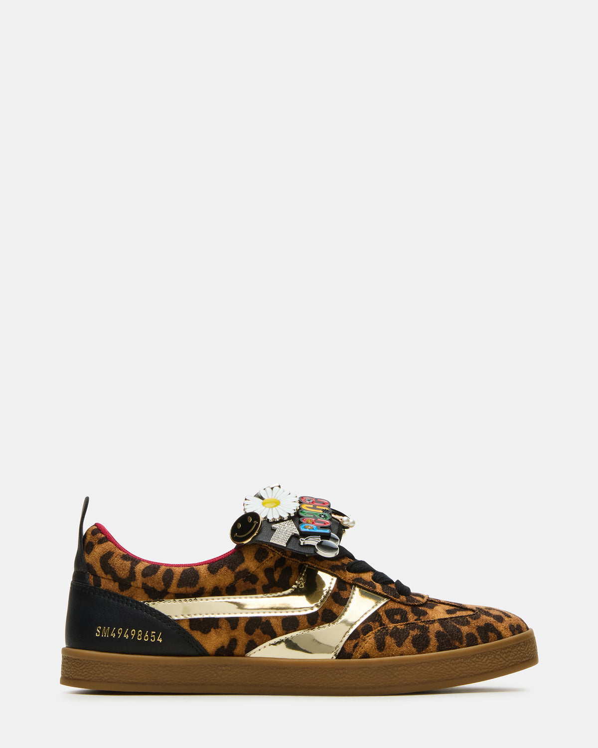 Steve Madden WYATT Leopard Lace-Up Low-Top Pin Women's Sneaker