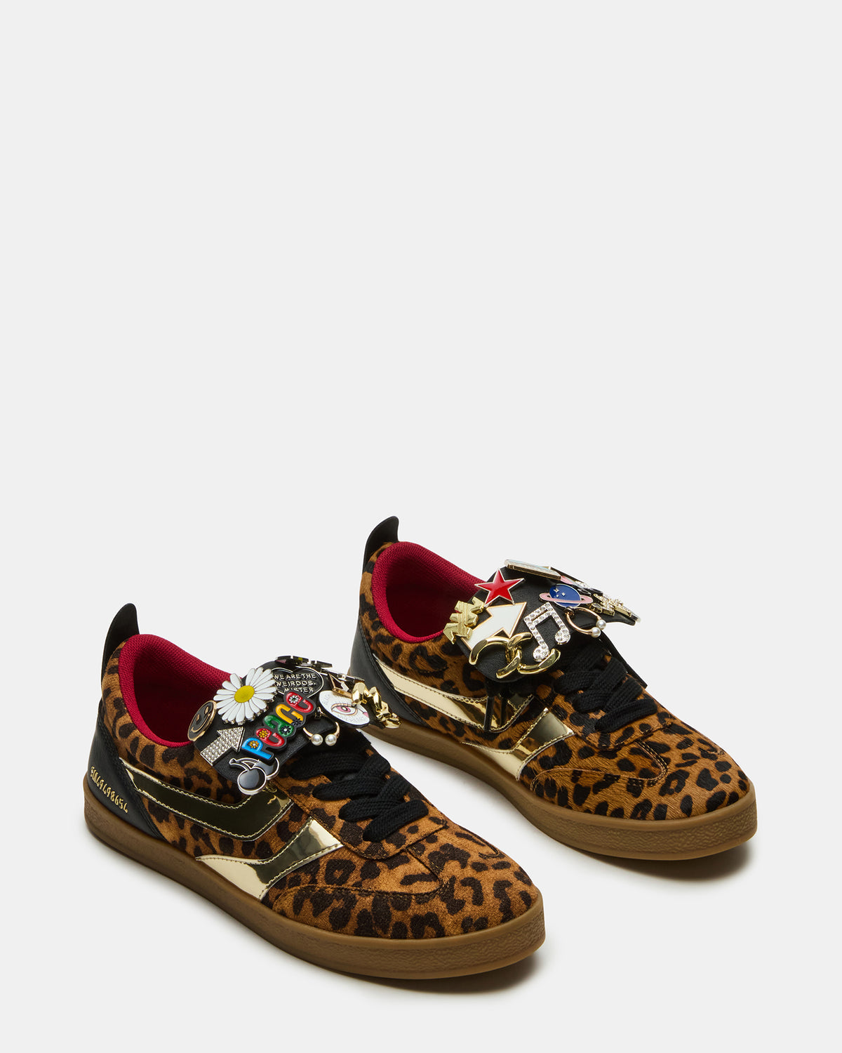 Steve Madden WYATT Leopard Lace-Up Low-Top Pin Women's Sneaker