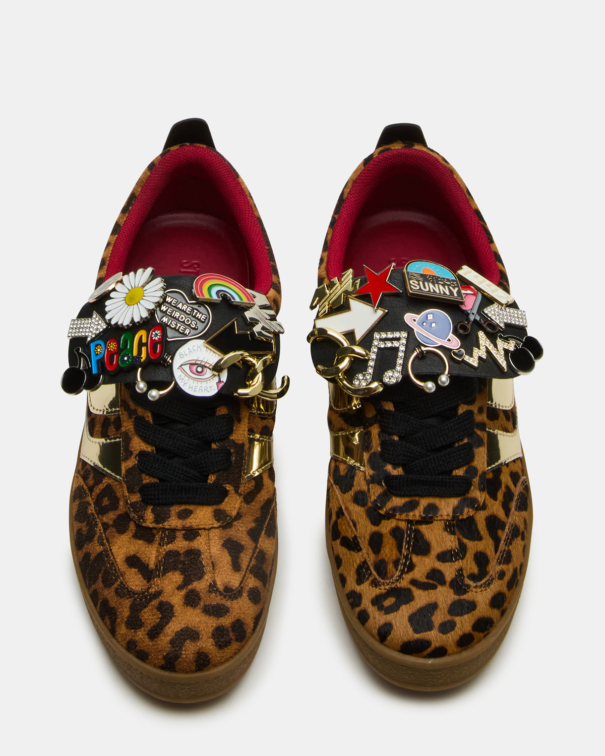 Steve Madden WYATT Leopard Lace-Up Low-Top Pin Women's Sneaker