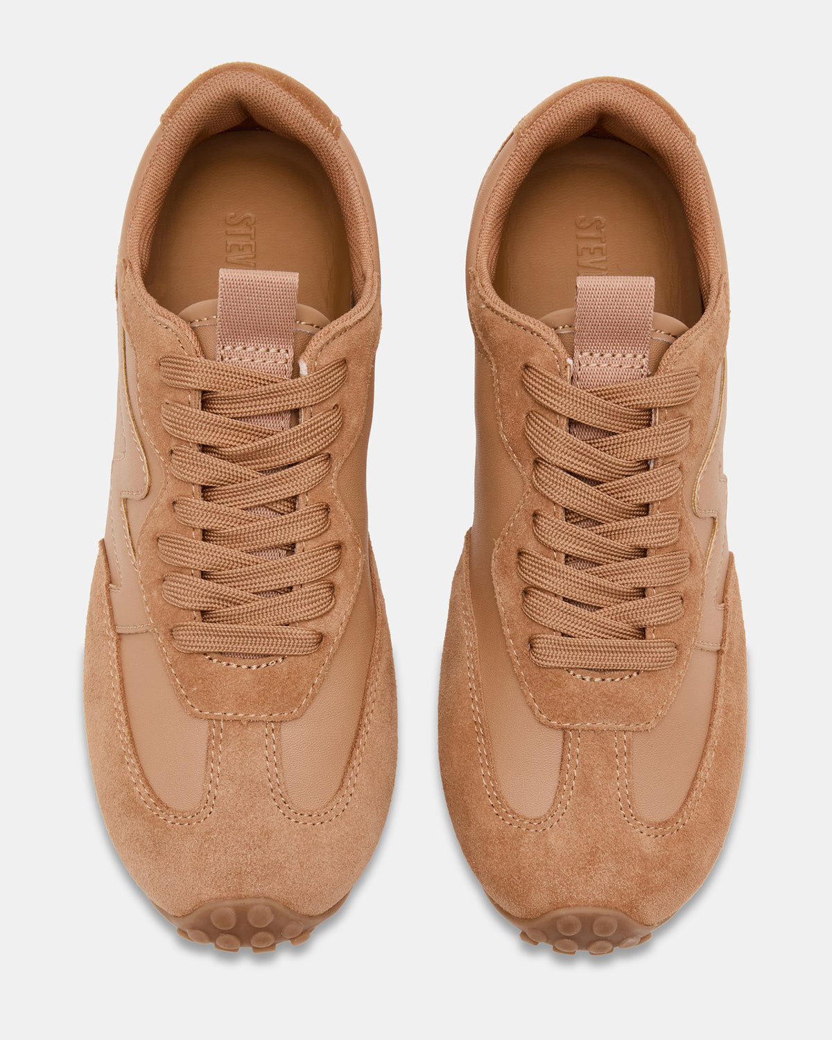 Steve Madden CASPER Tan Low-Top Lace-Up Women's Sneaker