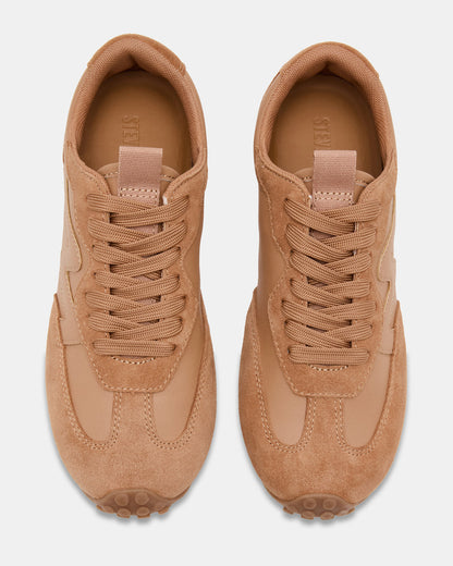 Steve Madden CASPER Tan Low-Top Lace-Up Women's Sneaker