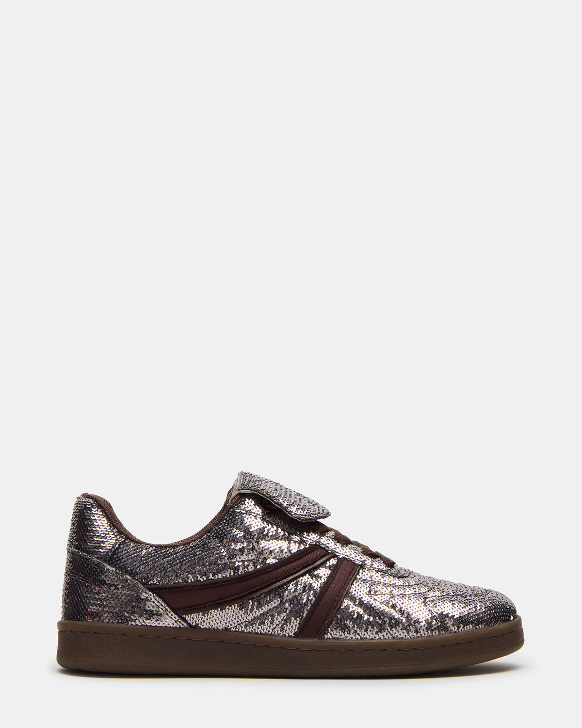 Steve Madden MADRID Sequin Pewter Low-Top Sneaker | Women's Sneakers