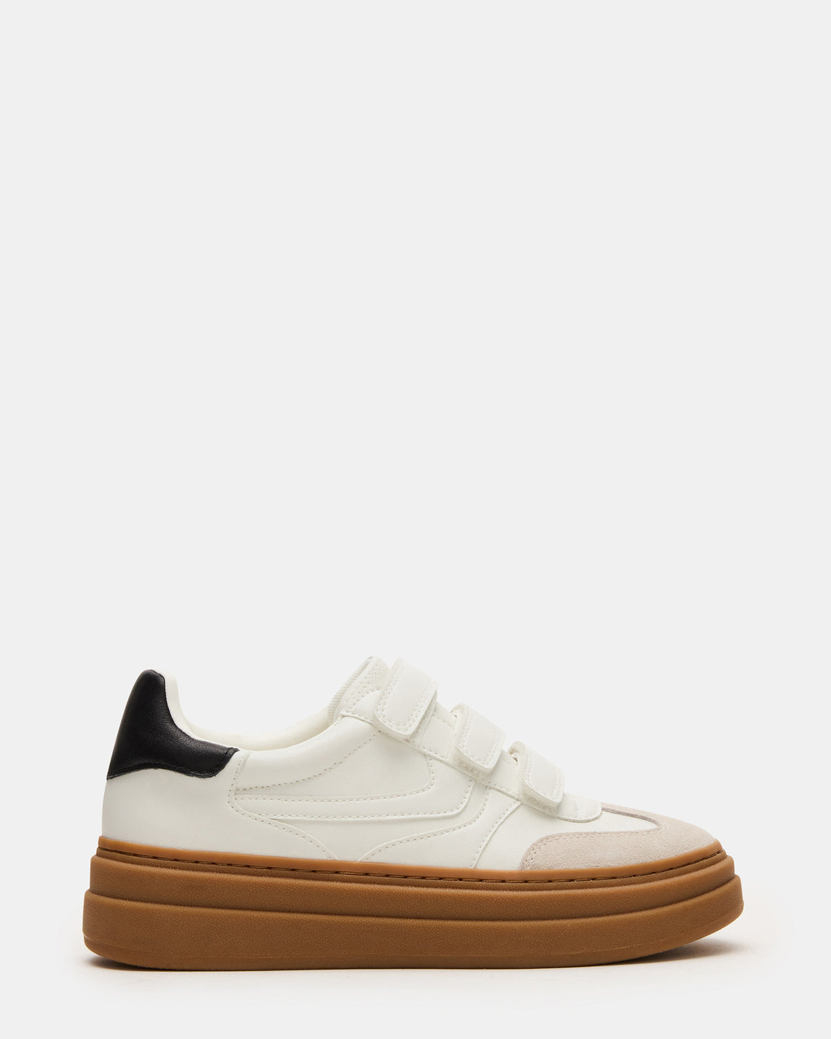 Steve Madden DASH White Multi Women's Low-Top Platform Velcro Sneaker