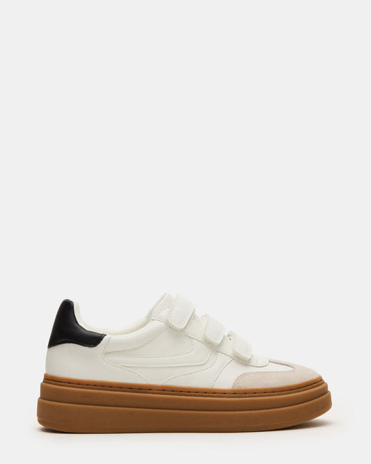Steve Madden DASH White Multi Women's Low-Top Platform Velcro Sneaker