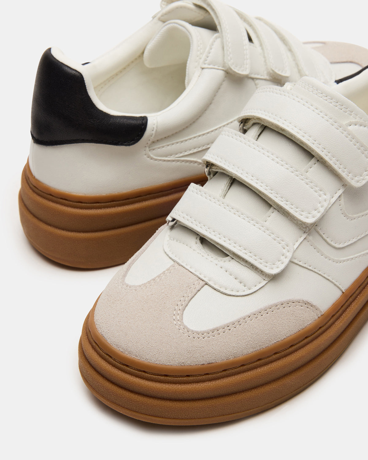 Steve Madden DASH White Multi Women's Low-Top Platform Velcro Sneaker