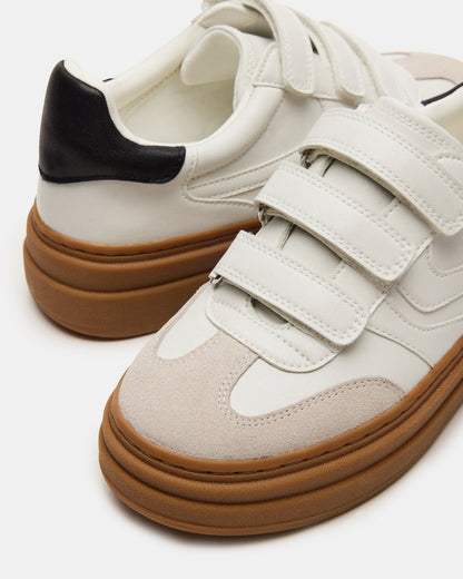 Steve Madden DASH White Multi Women's Low-Top Platform Velcro Sneaker