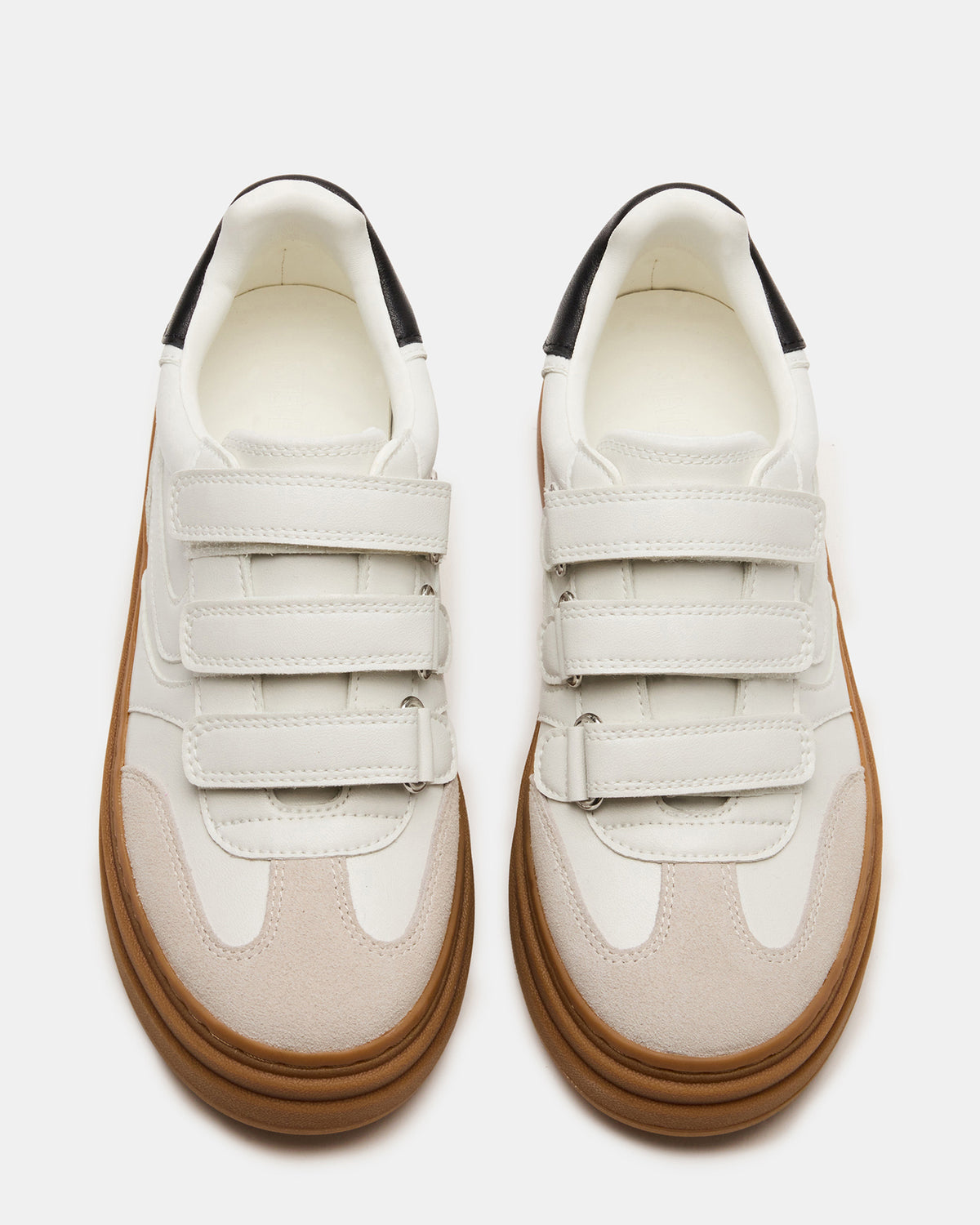 Steve Madden DASH White Multi Women's Low-Top Platform Velcro Sneaker