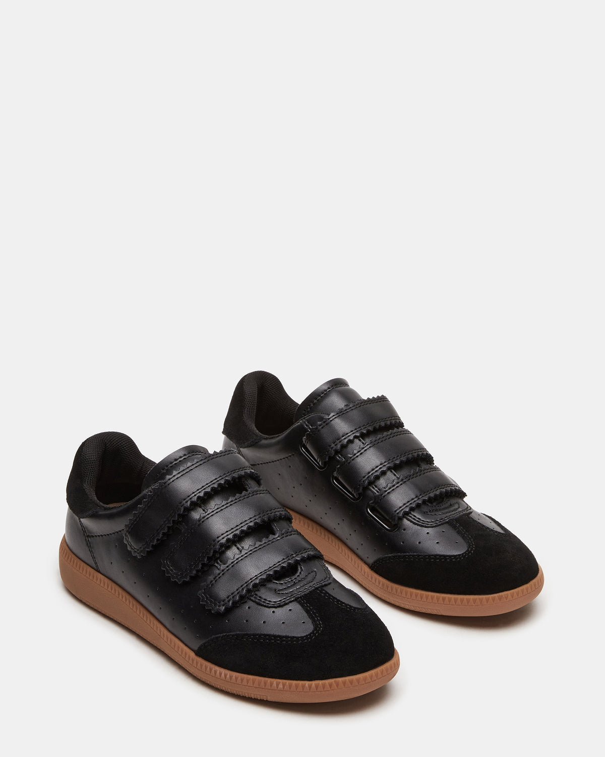Steve Madden MOMENTUM Black Velcro Low-Top Women's Sneakers