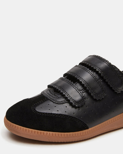 Steve Madden MOMENTUM Black Velcro Low-Top Women's Sneakers