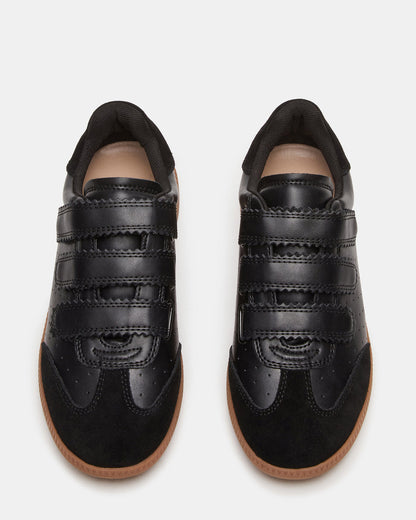 Steve Madden MOMENTUM Black Velcro Low-Top Women's Sneakers