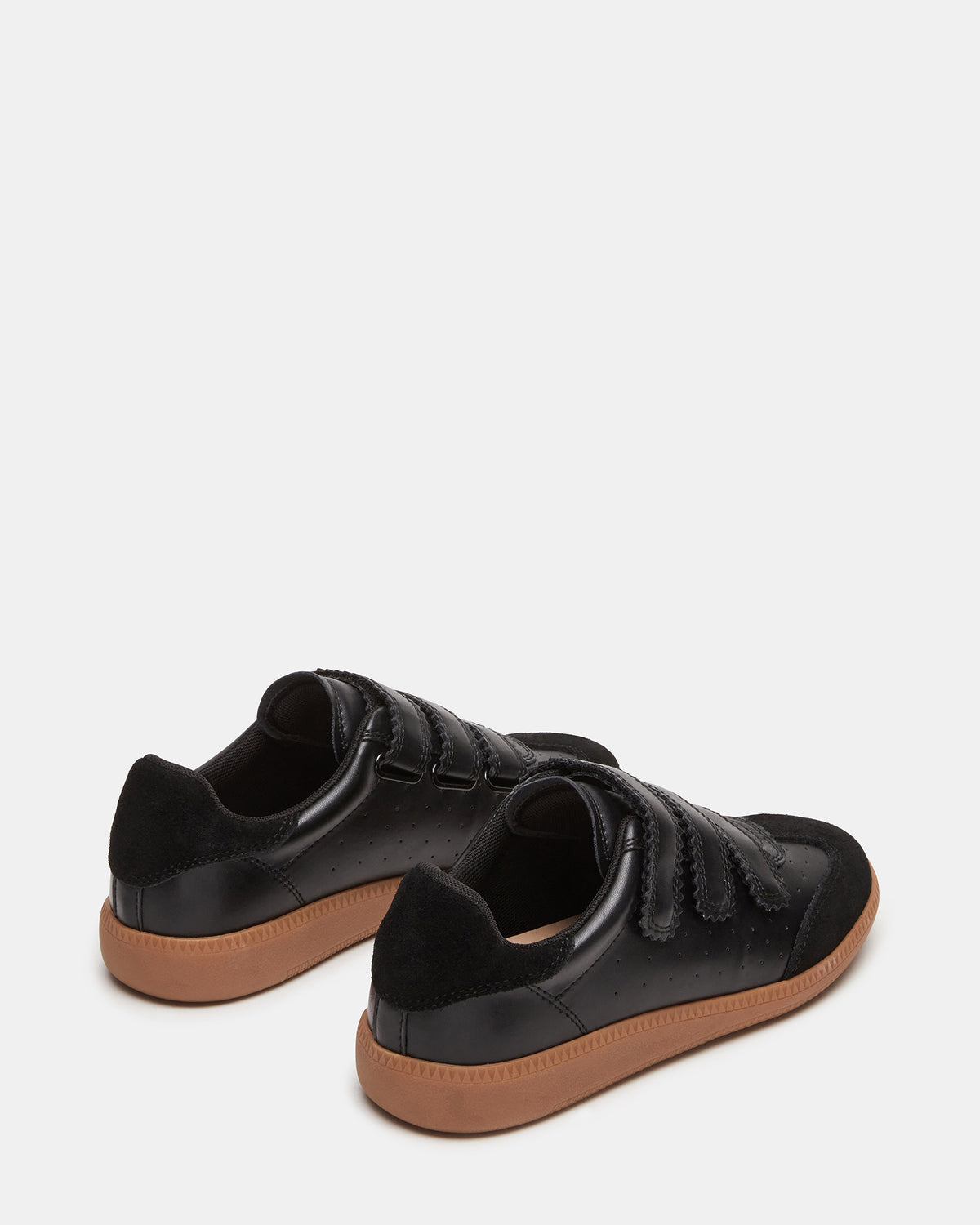 Steve Madden MOMENTUM Black Velcro Low-Top Women's Sneakers