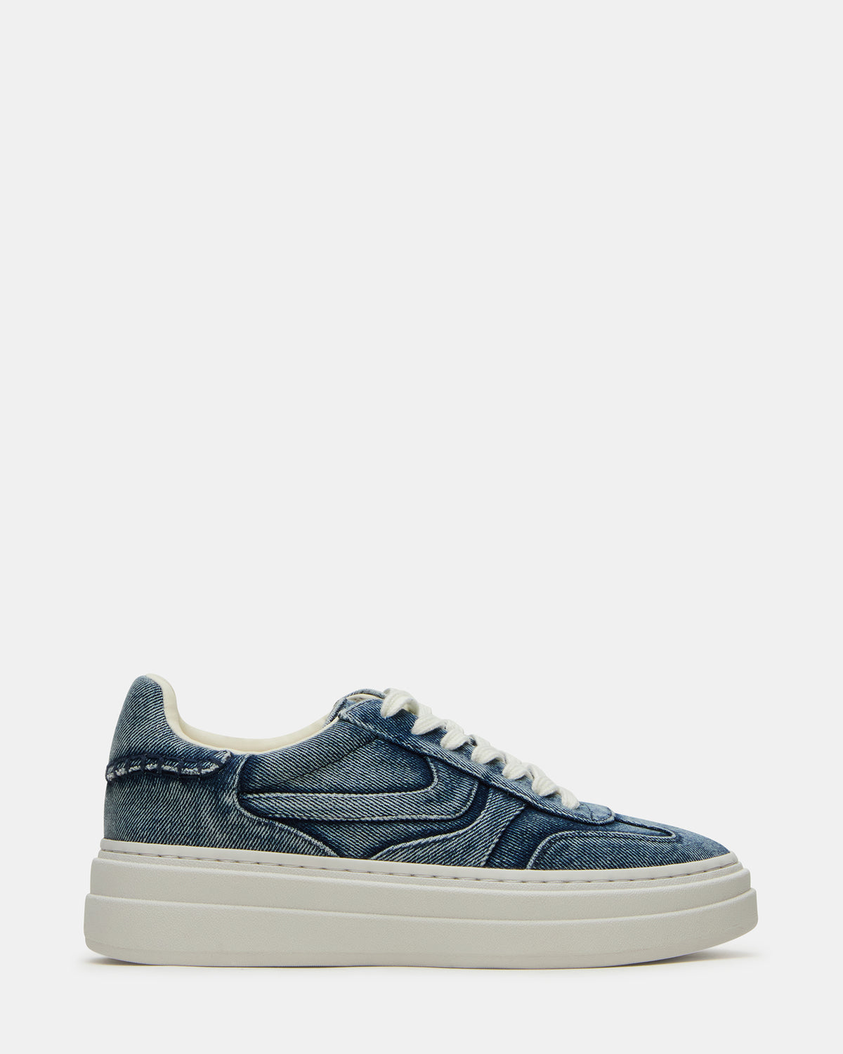 Steve Madden DODGE Denim Fabric Low-Top Platform Women's Sneaker