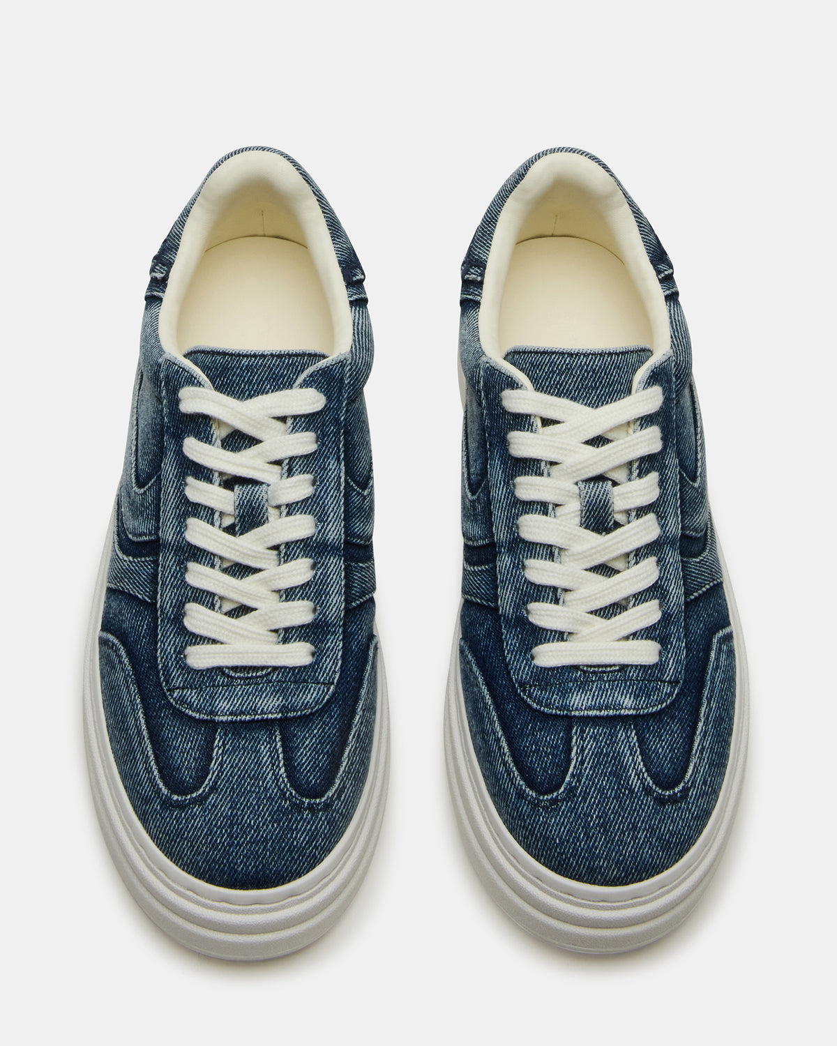 Steve Madden DODGE Denim Fabric Low-Top Platform Women's Sneaker