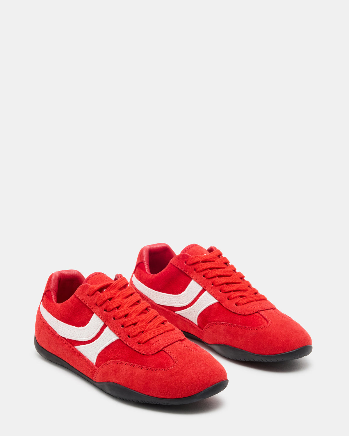 Steve Madden DOBSON Red Women's Low-Top Lace-Up Sneaker