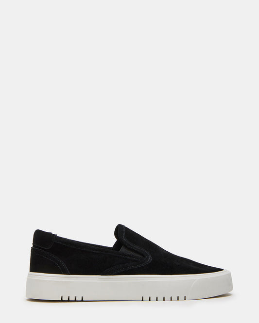 Steve Madden MURPHY Black Suede Low-Top Sneaker | Women's Sneakers
