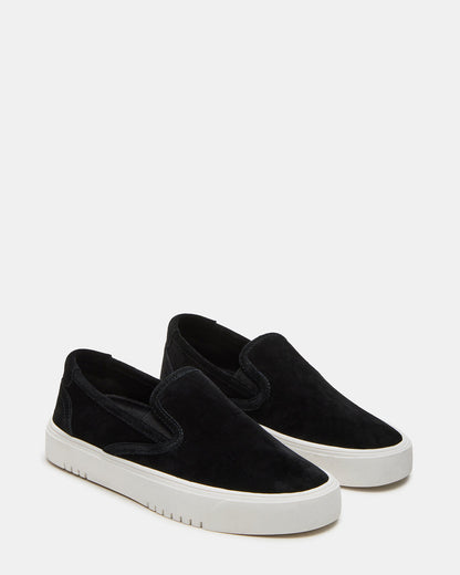Steve Madden MURPHY Black Suede Low-Top Sneaker | Women's Sneakers