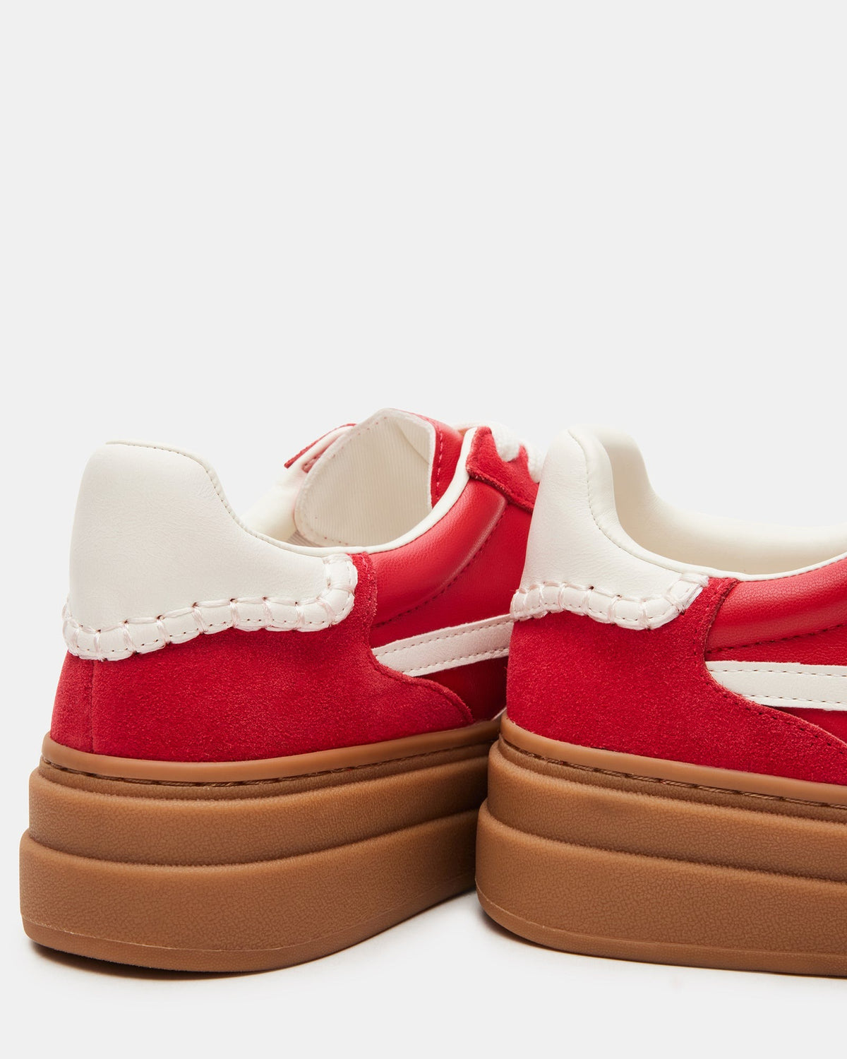 Steve Madden DODGE Red Multi Low-Top Platform Women's Sneaker