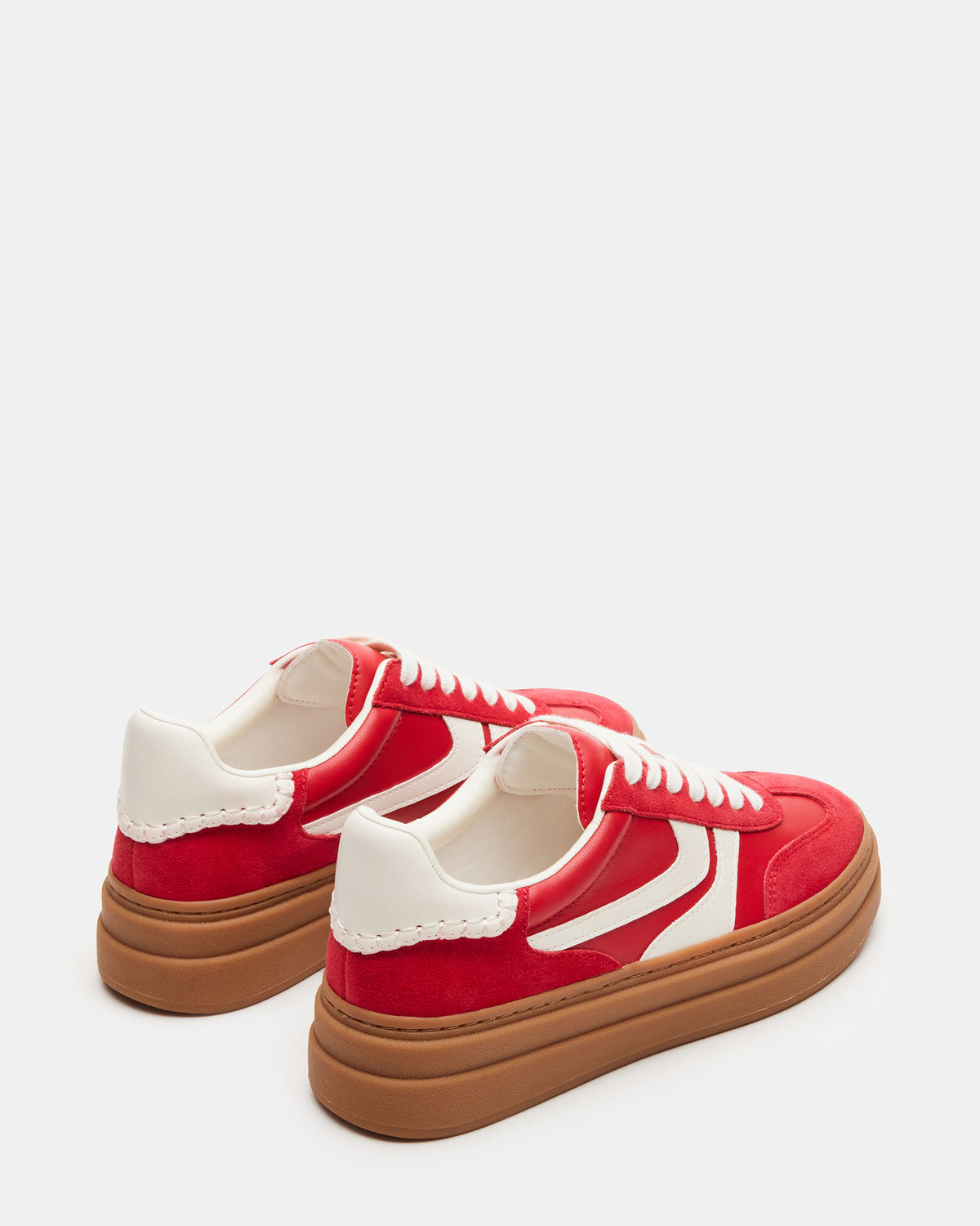Steve Madden DODGE Red Multi Low-Top Platform Women's Sneaker