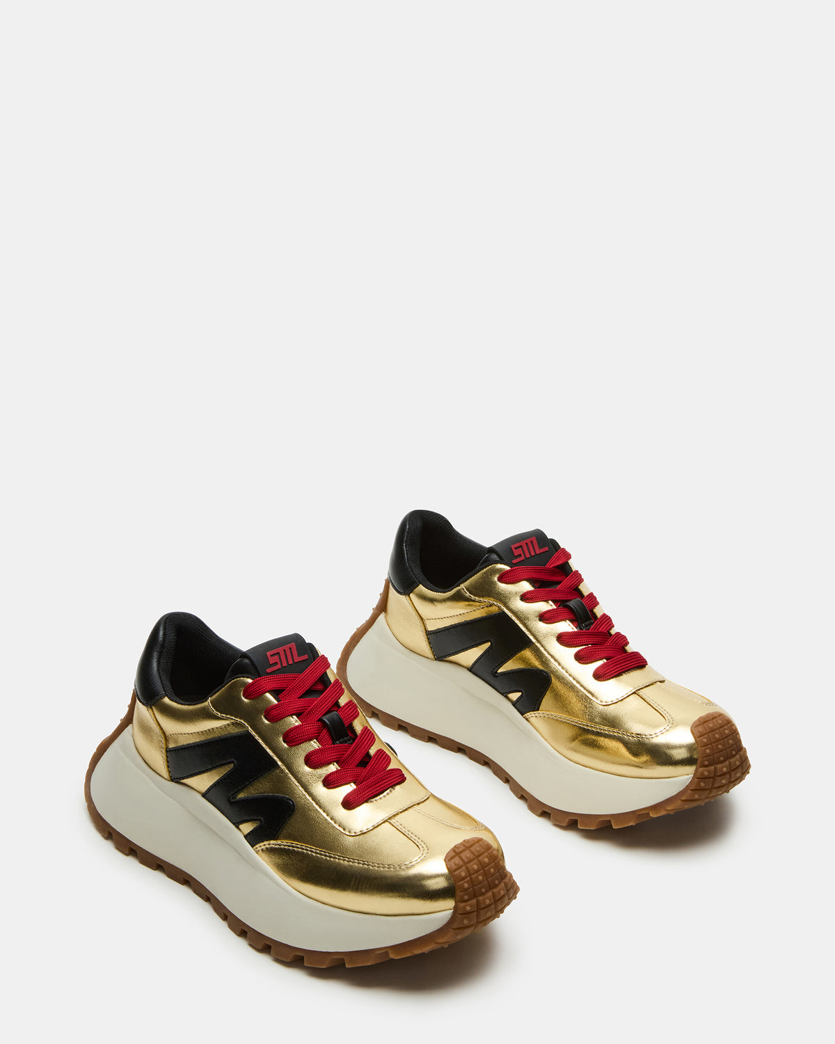 Steve Madden SUPERCAMPO Gold Multi Women's Platform Low-Top Sneaker