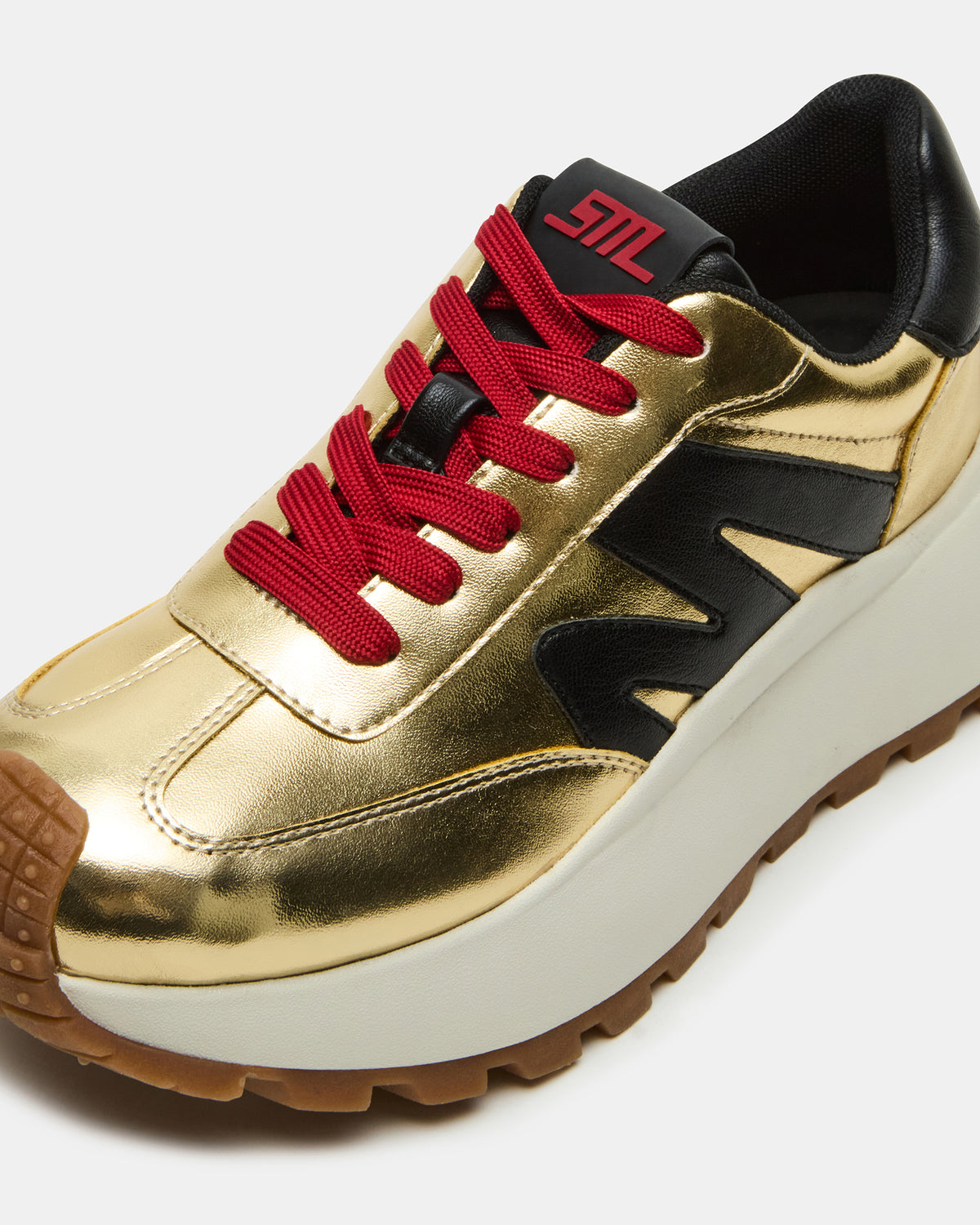 Steve Madden SUPERCAMPO Gold Multi Women's Platform Low-Top Sneaker