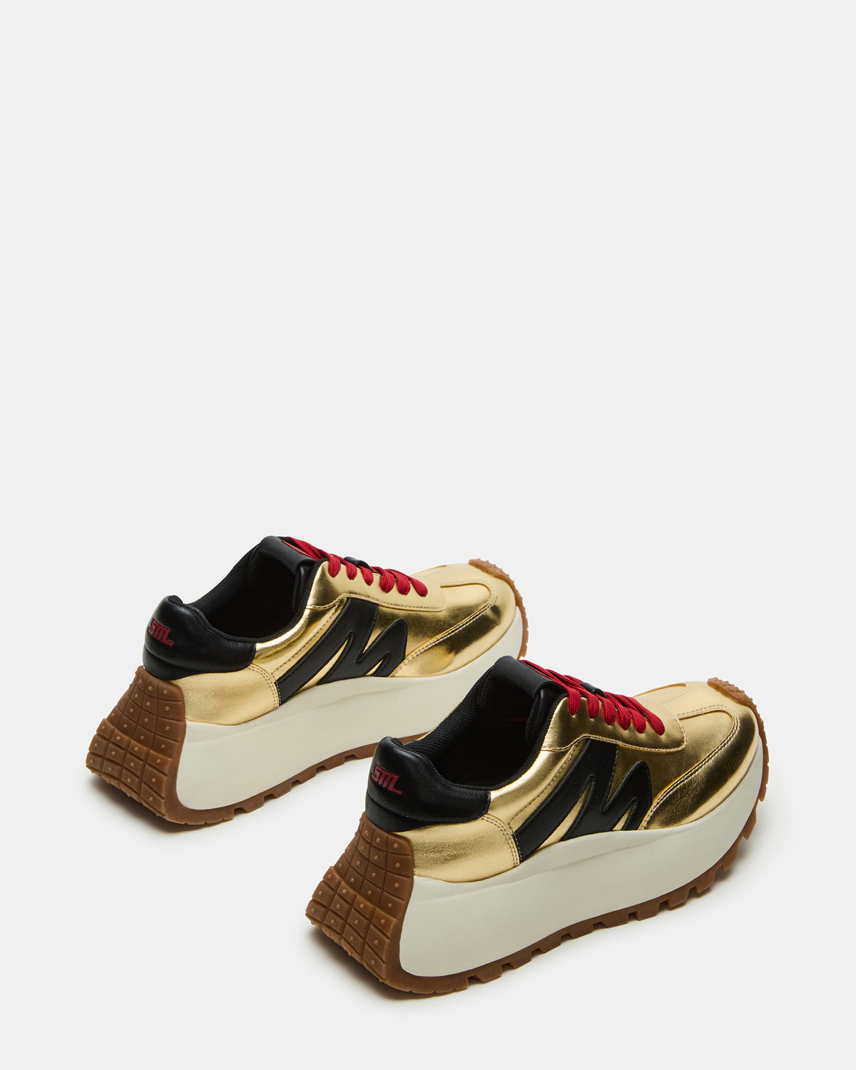 Steve Madden SUPERCAMPO Gold Multi Women's Platform Low-Top Sneaker