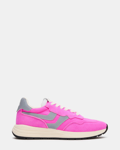 Steve Madden BURST Pink Multi Women's Low-Top Lace-Up Sneaker