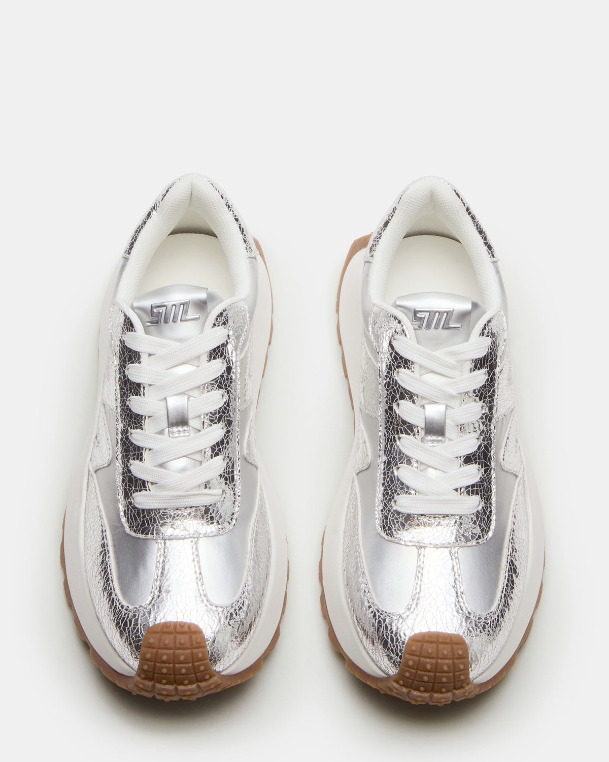 Steve Madden SUPERCAMPO Silver Multi Women's Platform Low-Top Sneaker