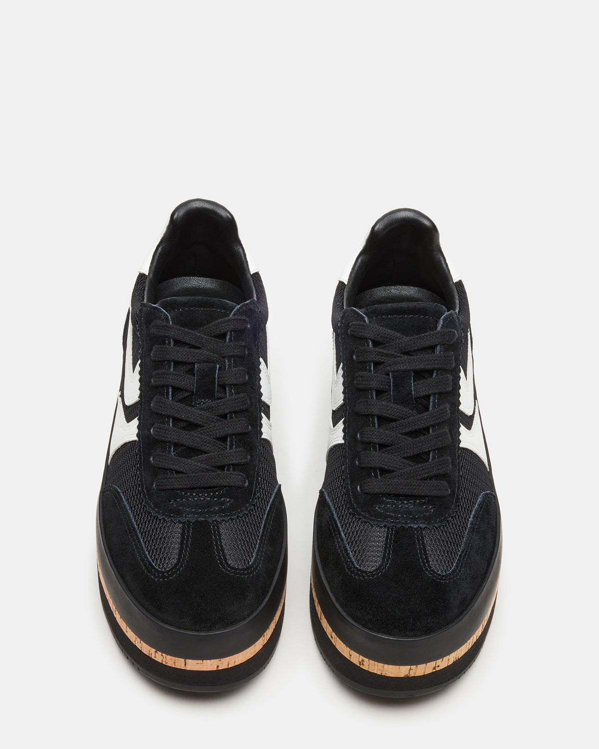 Steve Madden JUDGE Black Multi Platform Low-Top Lace-Up Women's Sneaker