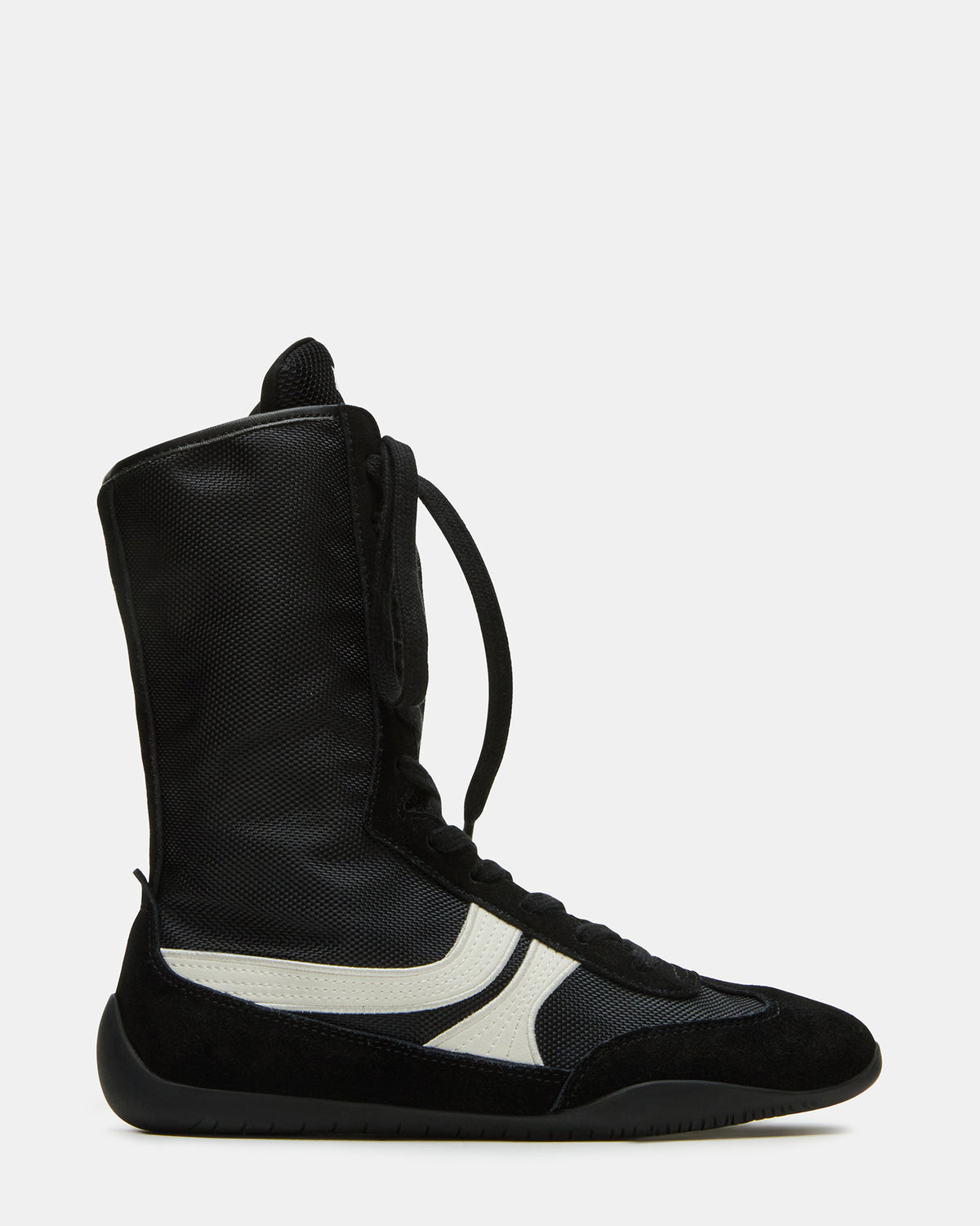 Steve Madden PAXTIN Black Multi Women's High-Top Lace-Up Sneaker